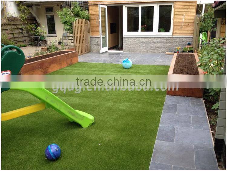 25mm PE artificial playground turf/grass with certificate