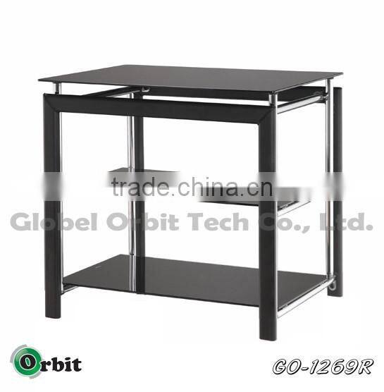metal modern led glass wooden tv stand