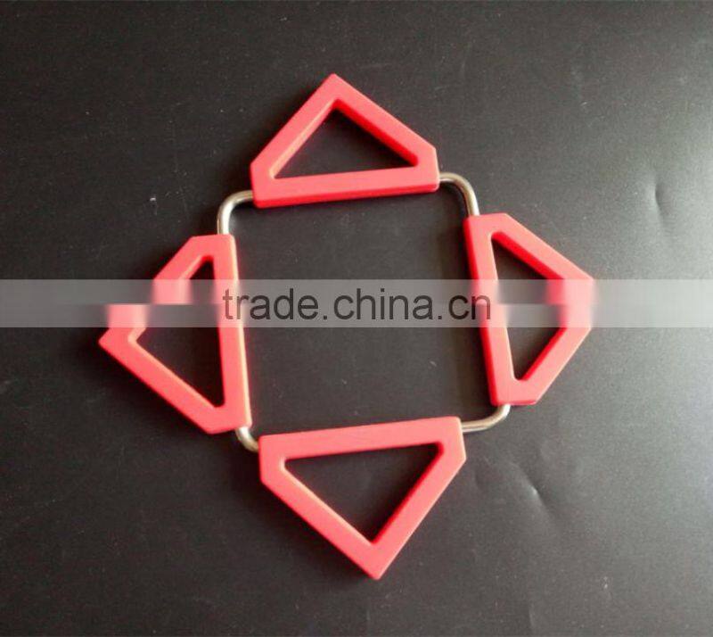Quality warranty Non-slip silicone Adjustable Size pot holder Kitchen trivet Mat CK-045