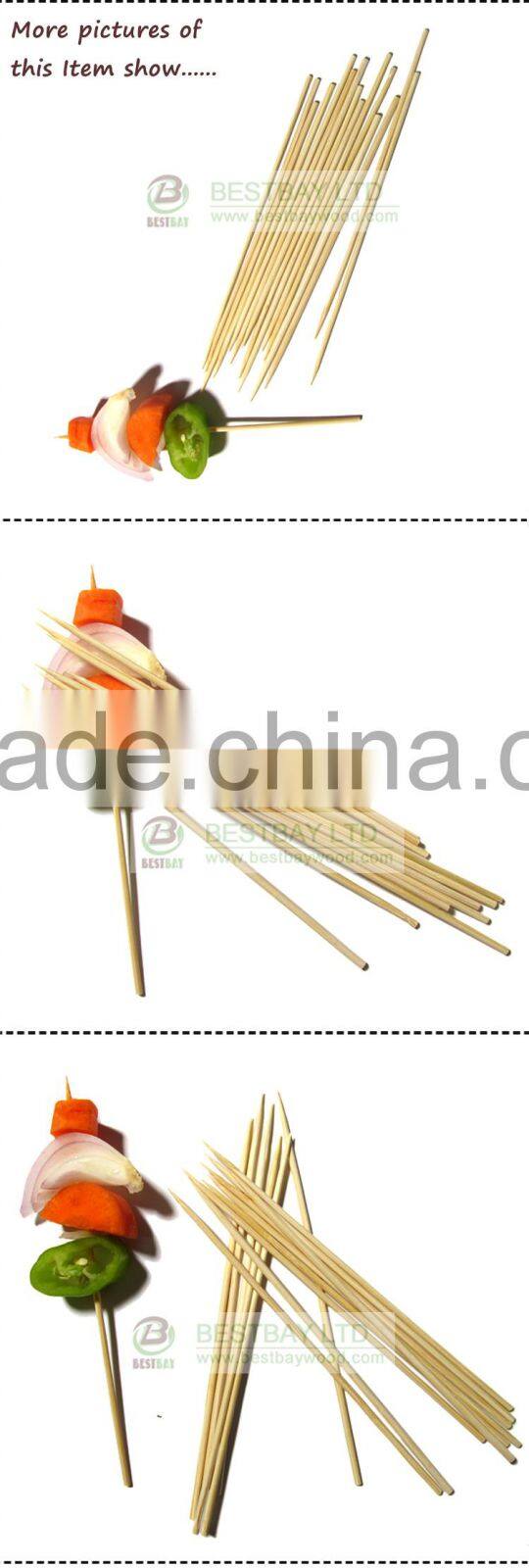 rotating bbq skewer/ Factory Directly Manufacturing disposable bbq Bamboo Skewers