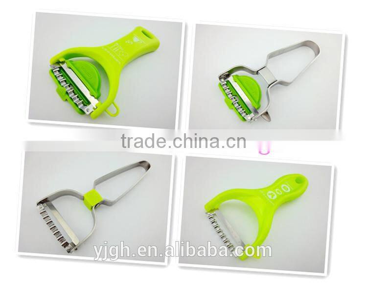 Nice look lovely plastic handle serrated peeler with potato eye dig