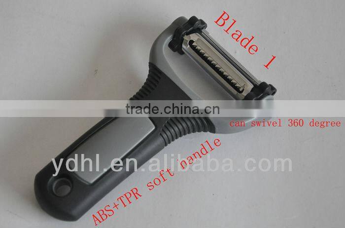 2015 new style 3 blades multifunctional stainless steel peeler