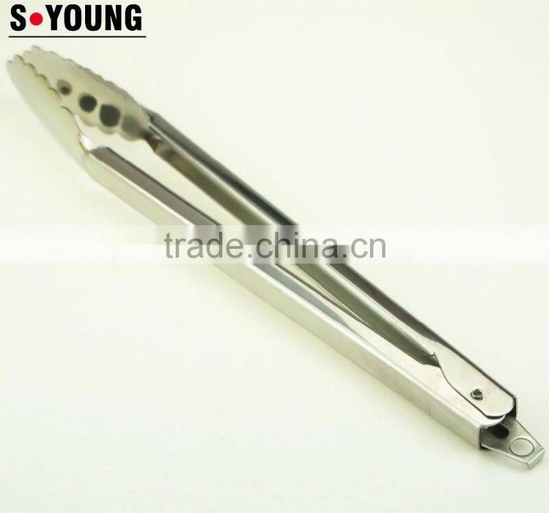 39060 12 Inch Heavy New Mould Stainless Steel Kitchen Tongs BBQ Grill Food salad Tongs