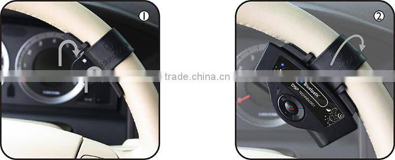 wireless bluetooth handsfree steering wheel mounted car kit with keyboard dsp technology