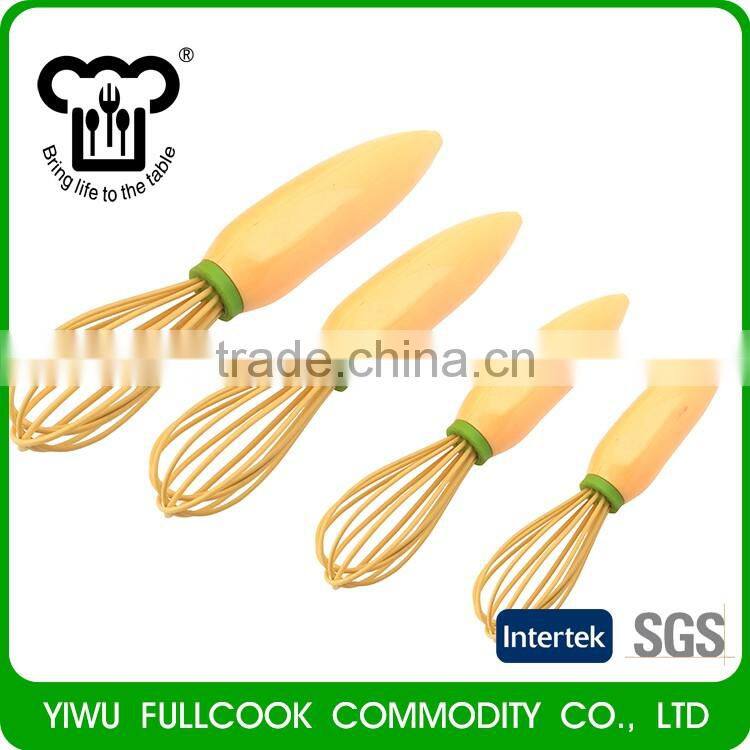Unique design carrot shape silicone manual egg beater cook tool