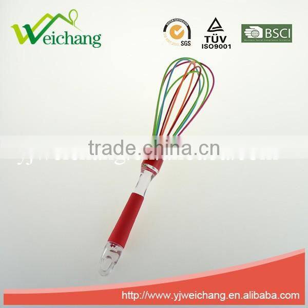 WCJ856 Hign Quality Silicone Egg Ehisk with Plastic Handle Wholesale Egg Beater