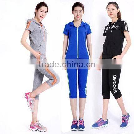 Woman tracksuit sportwear, OEM women tracksuit and sport suits set