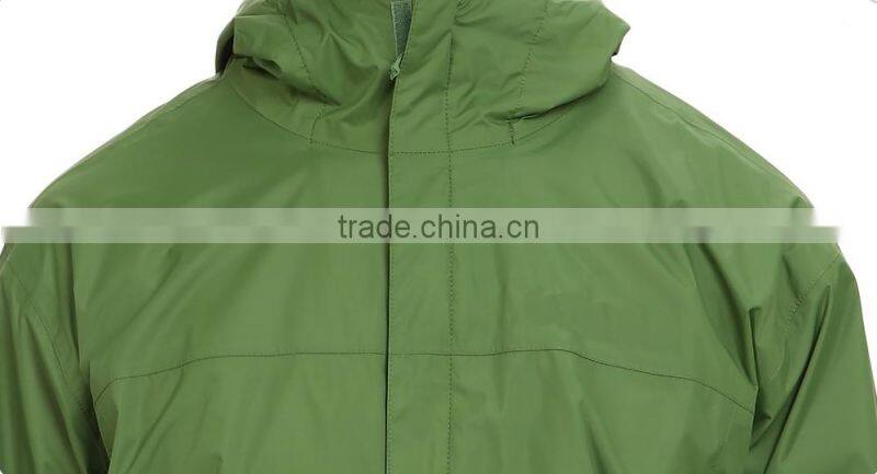 Men's rain protection outdoor jacket with hood