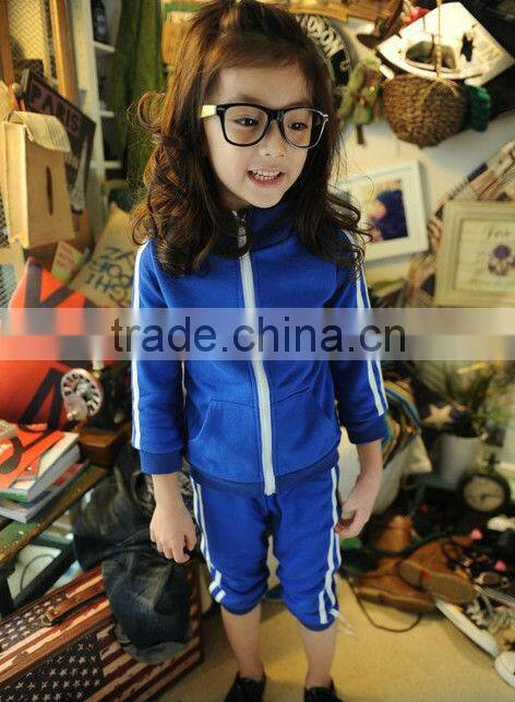custom made casual knit girls sweat suit made in china