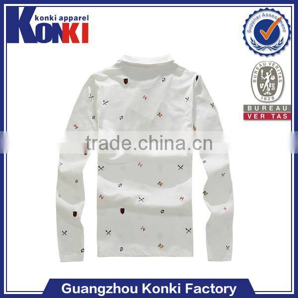 2014 new fashion slim fit plain unisex long sleeve cotton tshirt printing