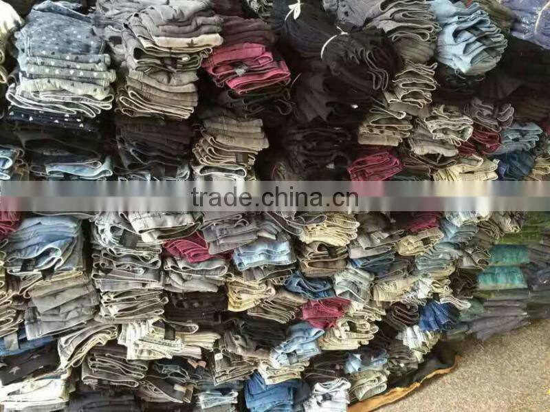 Girl's good quality high elasticity colorful jeans apparel stock lots