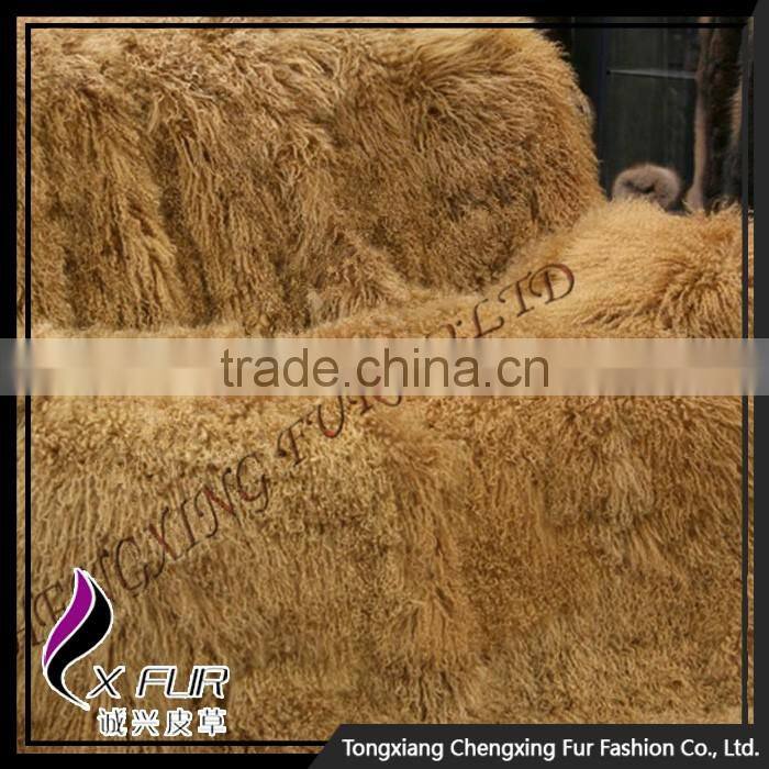 CX-D-23D Home Customize Design Genuine Mongolian Lamb Fur Blanket