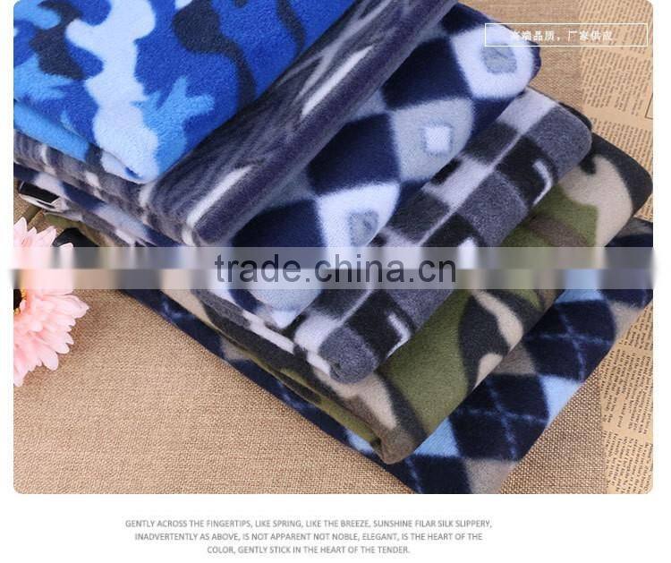 polyester printed fleece fabric plaid polar fleece