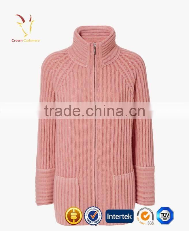 Most Popular Rib Long Wool Womens Warm Winter Coats