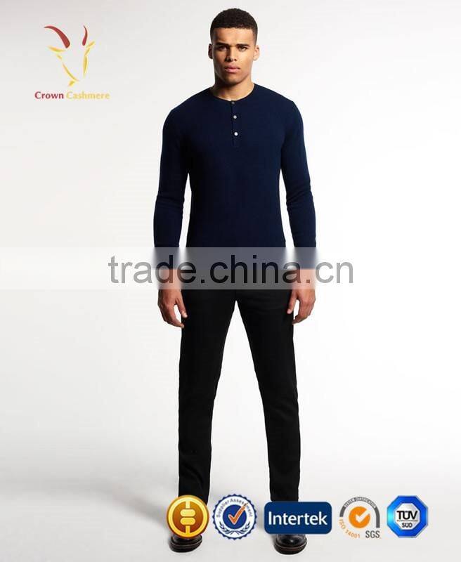 Mens Royal 100% Cashmere Pullover Knitwear