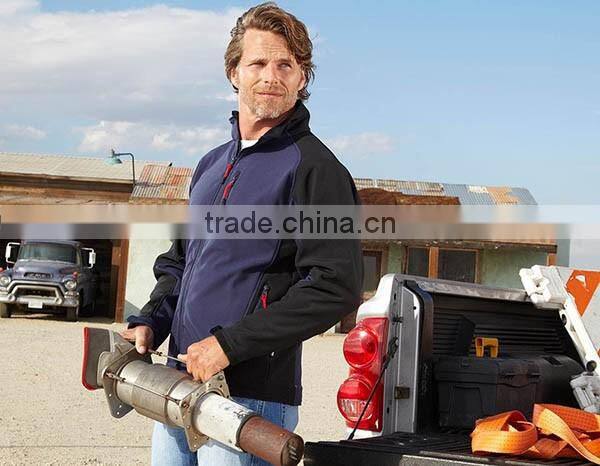 Mens black Work oem softshell jacket with fleece lining