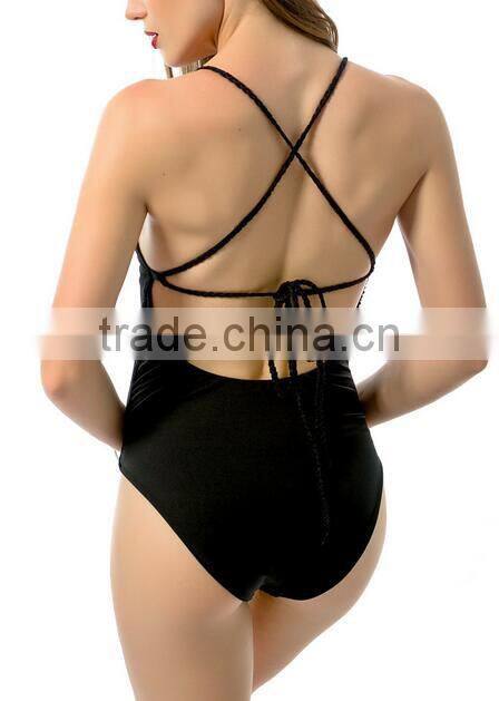 EY0035A One Piece backless Swimsuit Monokini Women Brazilian Halter Bathing Suit 2016 Sey beach Swimsuit