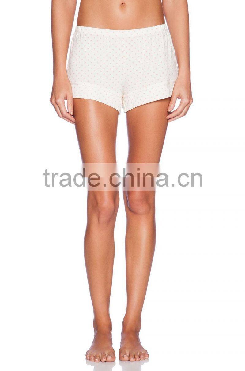 Wholesale plain cotton pajamas with sexy short nighty