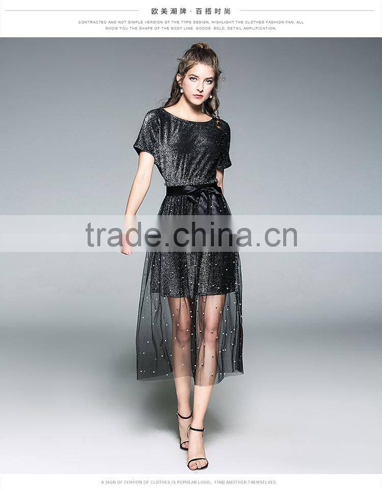 Dresses In Plus Size Dress&Skirts Short Sleeve daily Long T With Embroidery Pearl Jacobs designs