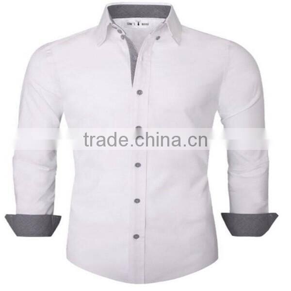 2016 new wholesale Classic Slim Fit Plaid custom mens casual dress shirts