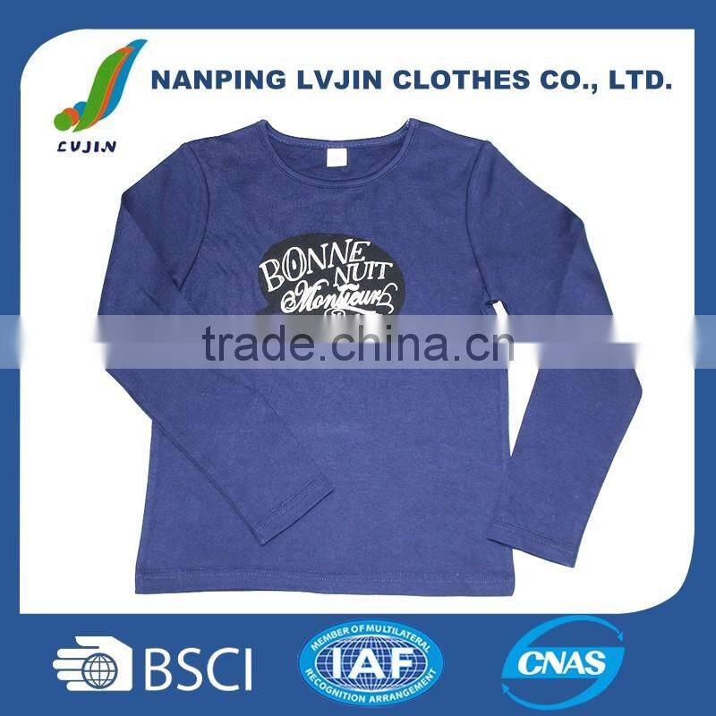 Custom printed boys shirt long sleeves kids t shirt cheap t shirt 100% cotton 2-7 year old