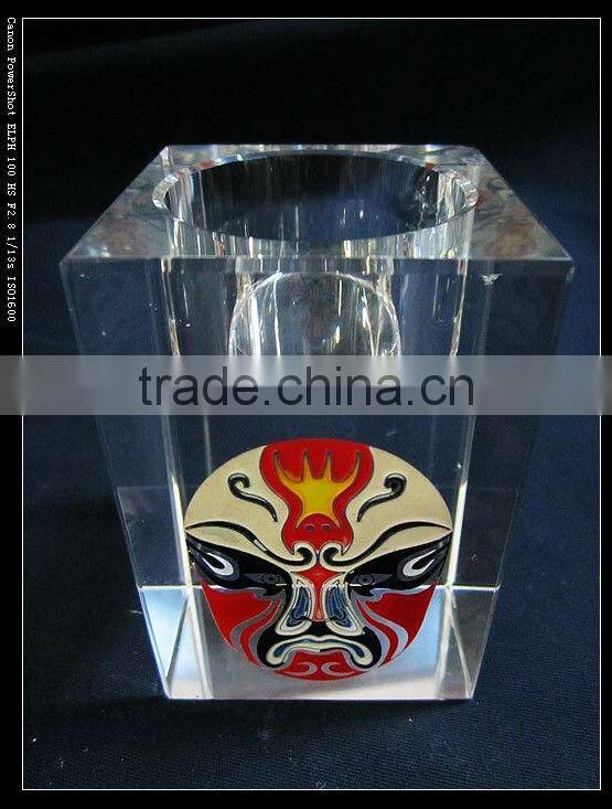 China operas face Square Crystal candlesticks