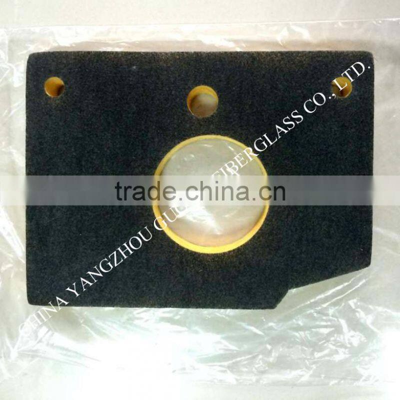 120kg/m3 different shape glass wool sealing part