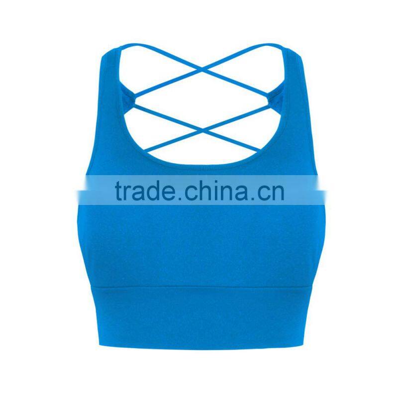 2017 China Wholesale Women Sexy Fashion Seamless Custom Sports Bra Vest