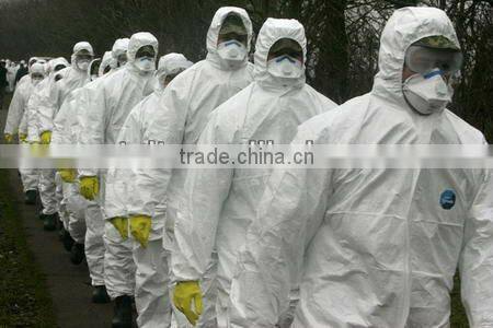 Disposable PP nonwoven blue protectve coverall/worksuit