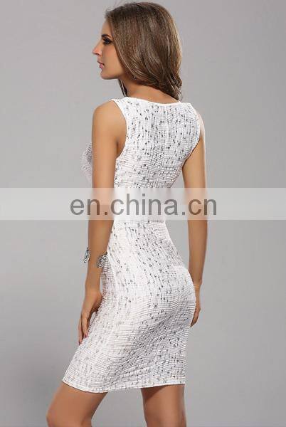 2015 Wholesale women fashion white dresses