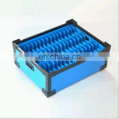Durable black esd plastic corrugated sheet box for smt workshop