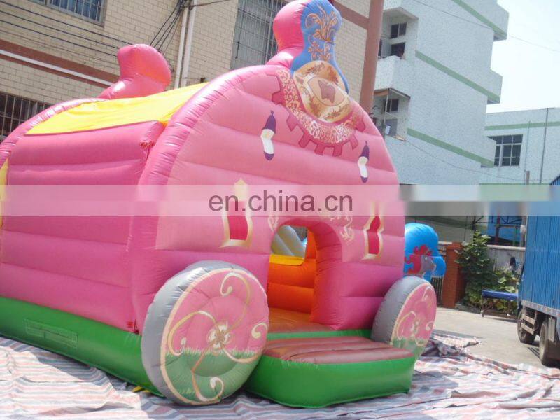 lovely inflatable carriage bouncers combo play station games for kids