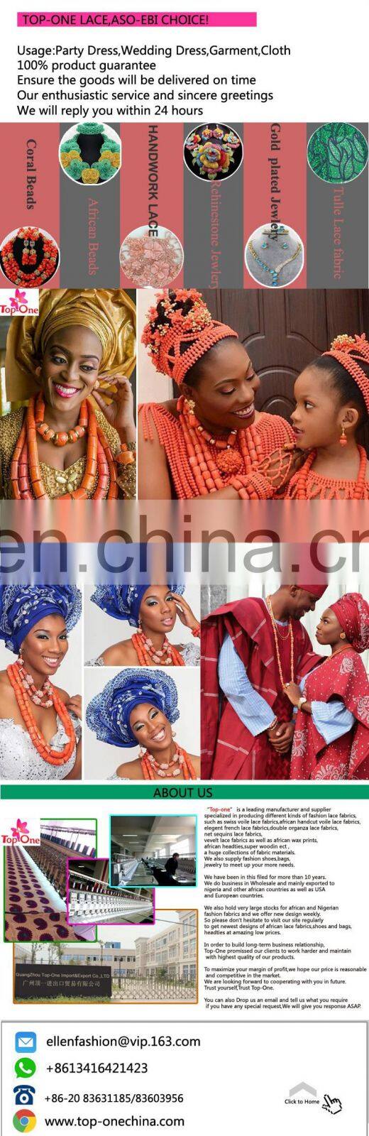 Bridal Wedding Beads Jewelry Set African Women Coral Beads Necklace Set for Party Costume Handcraft Jewelry Set