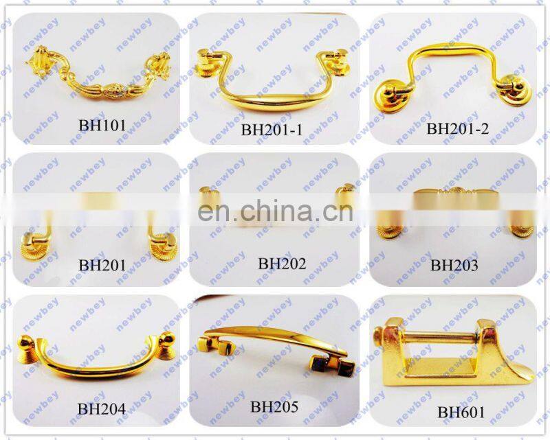 Decorative metal handles for boxes BD203 in Fancy gold color