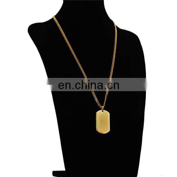 Hot blank dog tag wholesale brass gold plating thick high end durable metal pet dog tags