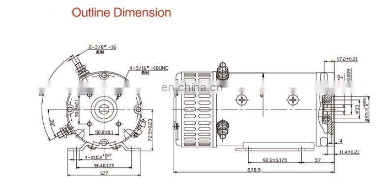 24v electric dc motor 4kw for hydraulic pump
