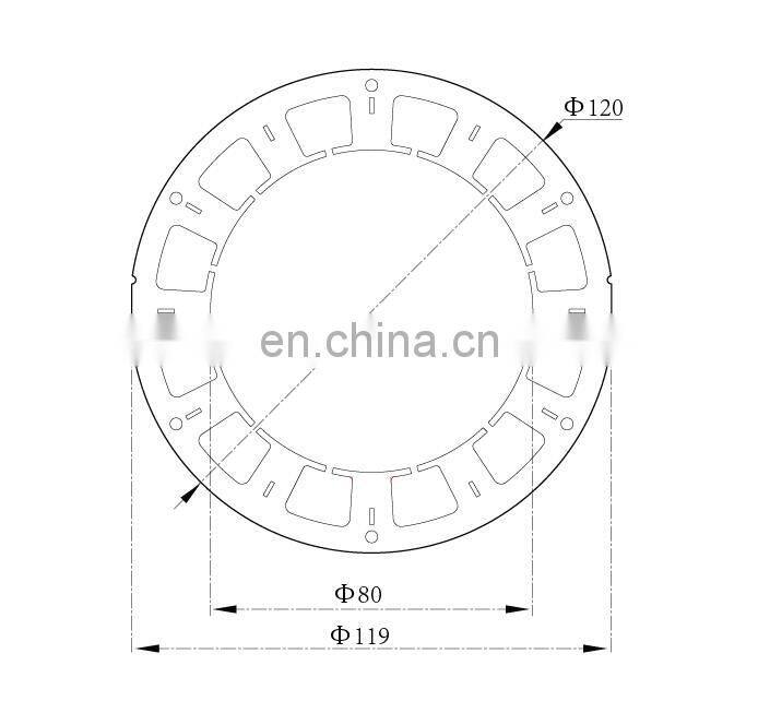 120mm custom brushless dc motor winding stator and rotor assembly with rotor shaft