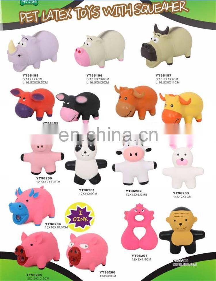 Cute panda interactive dog toy pet latex toy with squeaker