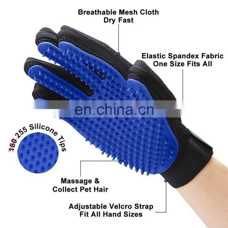 Hongqiang Silicone Pet Hair Deshedding Grooming Glove