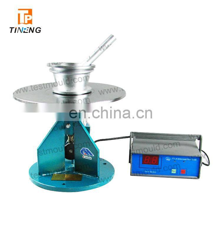 Motorized concrete flow table for cement mortar testing