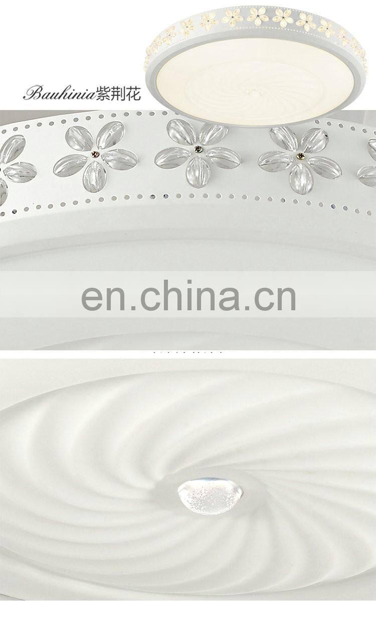 Round bedroom acrylic LED ceiling lamps Bauhinia warming dining room lights