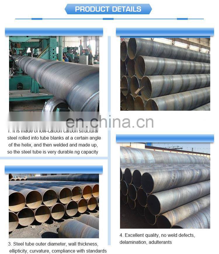 trade assurance spiral welded steel pipe/tube4 with high quality from China supplier