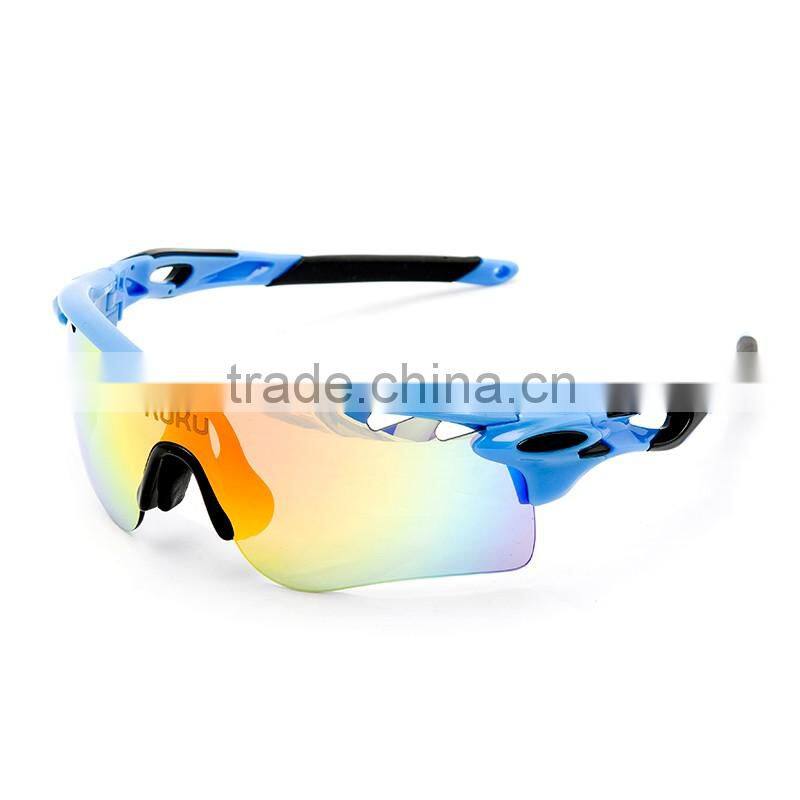 Hottest selling low MOQ color mixing 5 interchangeable lens bicycle sport sun glasses