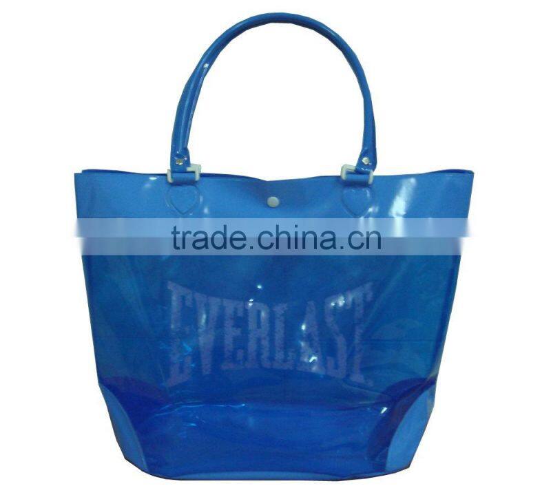 Factory beach towel bag vinyl beach bag girls waterproof bag orange color