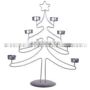 gold Christmas tree candle holder