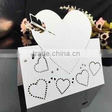 New Arrival Unique Laser Cutting Pink Color Table Name Card for Wedding