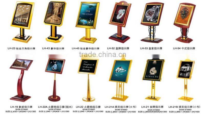 LED display stand signStainless steels floor stand/Light Emitting Diode pop board_advertising stand signs