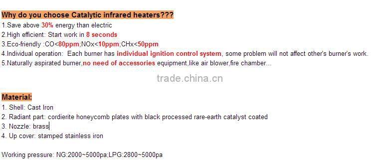 Industrial infrared ceramic gas oven burner HD242