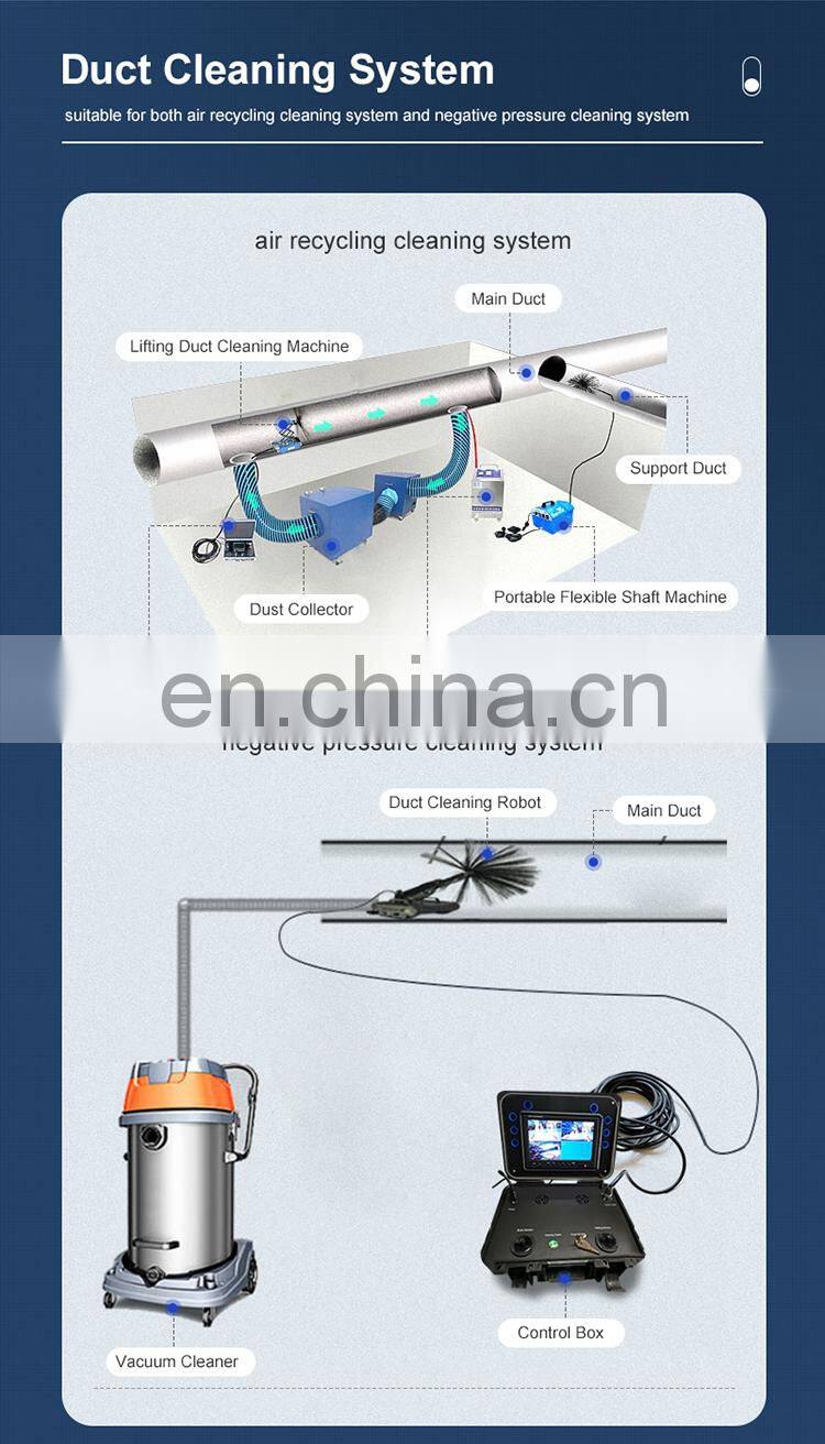 rotary brush air duct cleaner ventilation duct cleaning robot