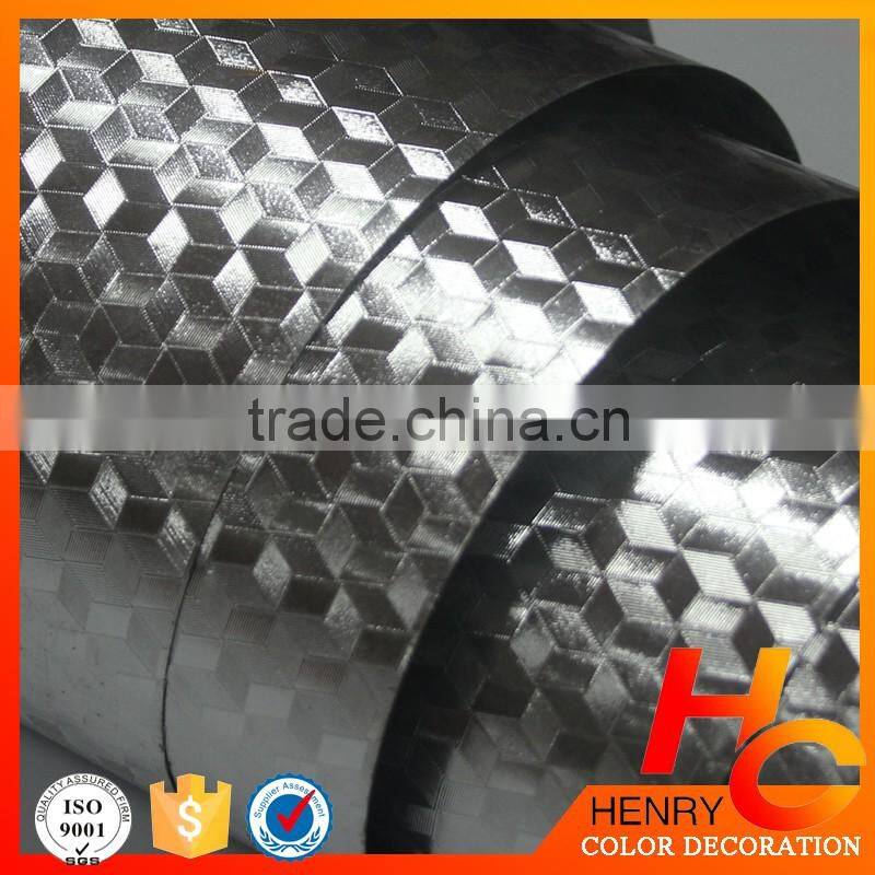 Good quality metallic self adhesive silver metallized PVC film for decoration